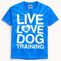 Live Love Dog Training Funny Service Dog Trainer Gift Kids Tie-Dye T-Shirt