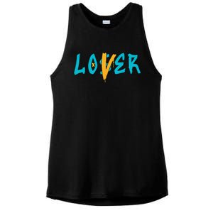 Loser Lover Drip Retro Blue Yellow Tee For Men Women Ladies PosiCharge Tri-Blend Wicking Tank