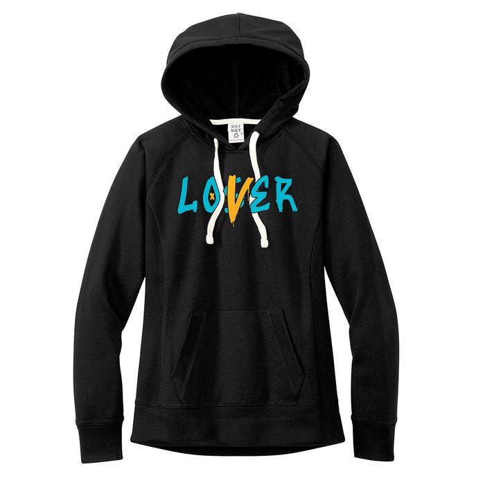 Loser Lover Drip Retro Blue Yellow Tee For Men Women Women's Fleece Hoodie