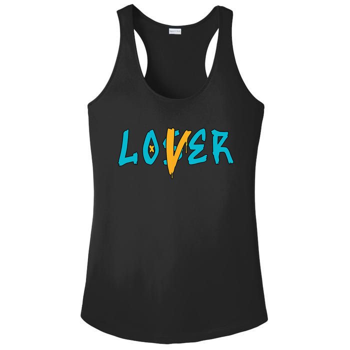 Loser Lover Drip Retro Blue Yellow Tee For Men Women Ladies PosiCharge Competitor Racerback Tank