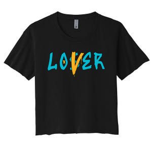 Loser Lover Drip Retro Blue Yellow Tee For Men Women Women's Crop Top Tee