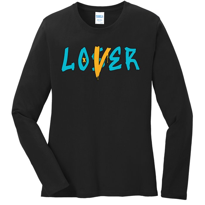 Loser Lover Drip Retro Blue Yellow Tee For Men Women Ladies Long Sleeve Shirt