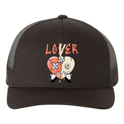 Loser Lover Drip Heart Crimson Bliss 5s Matching Yupoong Adult 5-Panel Trucker Hat