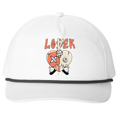 Loser Lover Drip Heart Crimson Bliss 5s Matching Snapback Five-Panel Rope Hat