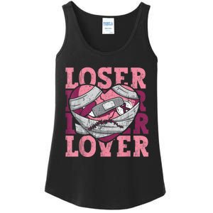 Lover Loser Dripping Heart Heartbreak Design Valentines Ladies Essential Tank