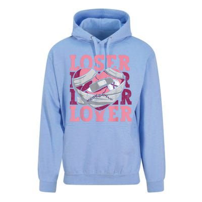 Lover Loser Dripping Heart Heartbreak Design Valentines Unisex Surf Hoodie