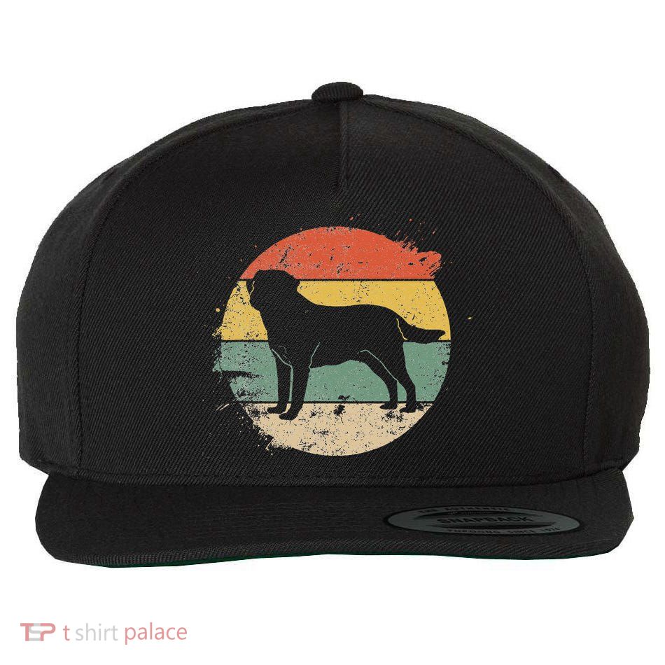 Labrador Lab Dog Yellow Black Labrador Retriever Wool Snapback Cap