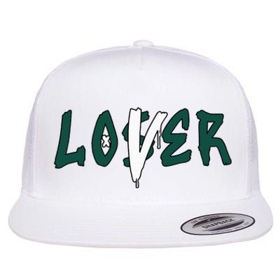 Loser Lover Drip Matching Oxidized Green 4s Flat Bill Trucker Hat