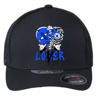 Loser Lover Dripping Heart Blue 5s Flexfit Unipanel Trucker Cap