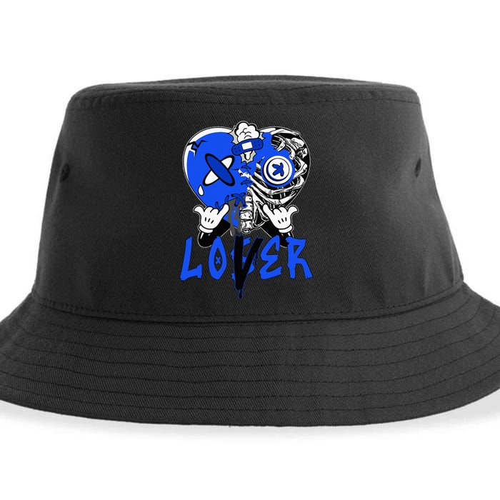 Loser Lover Dripping Heart Blue 5s Sustainable Bucket Hat