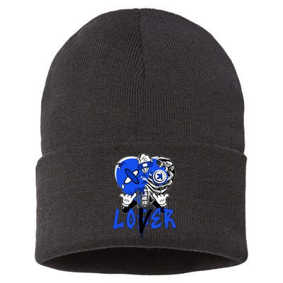 Loser Lover Dripping Heart Blue 5s Sustainable Knit Beanie