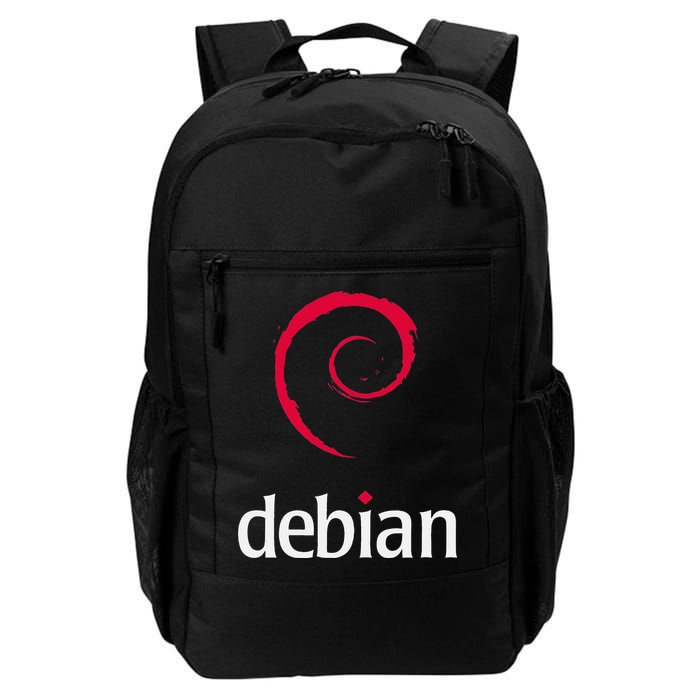 Linux Lover Debian Tagline Spiral Logo OpenSource Os Daily Commute Backpack