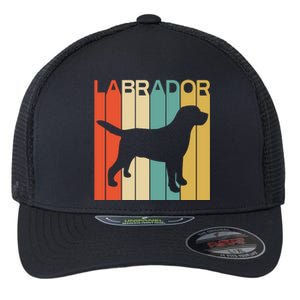 Labrador Lover Dog Lover Retro Dog Silhouette Dog Flexfit Unipanel Trucker Cap