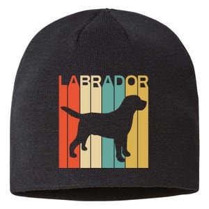 Labrador Lover Dog Lover Retro Dog Silhouette Dog Sustainable Beanie