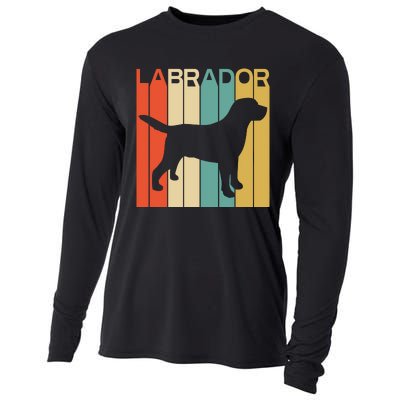 Labrador Lover Dog Lover Retro Dog Silhouette Dog Cooling Performance Long Sleeve Crew