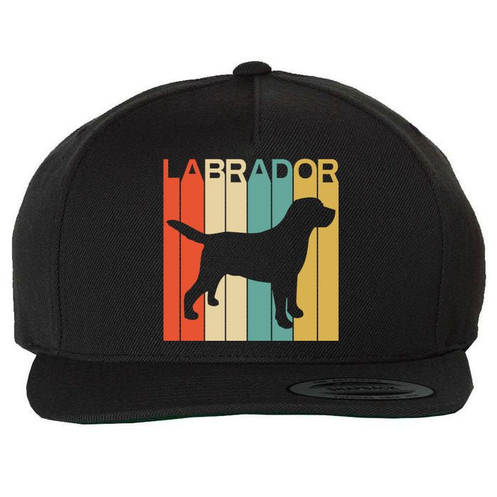 Labrador Lover Dog Lover Retro Dog Silhouette Dog Wool Snapback Cap