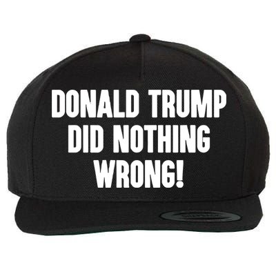 Laura Loomer Donald Trump Did Nothing Wrong Wool Snapback Cap