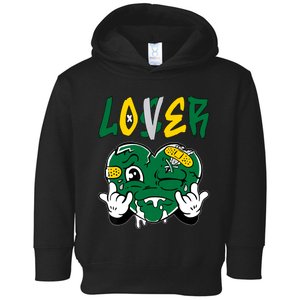 Loser Lover Drip Heart Green Yellow Matching Outfit Toddler Hoodie