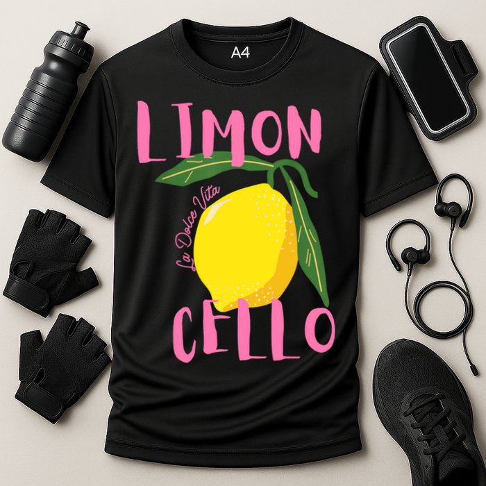 Limoncello La Dolce Vita Italian Lemon  Cooling Performance Crew T-Shirt