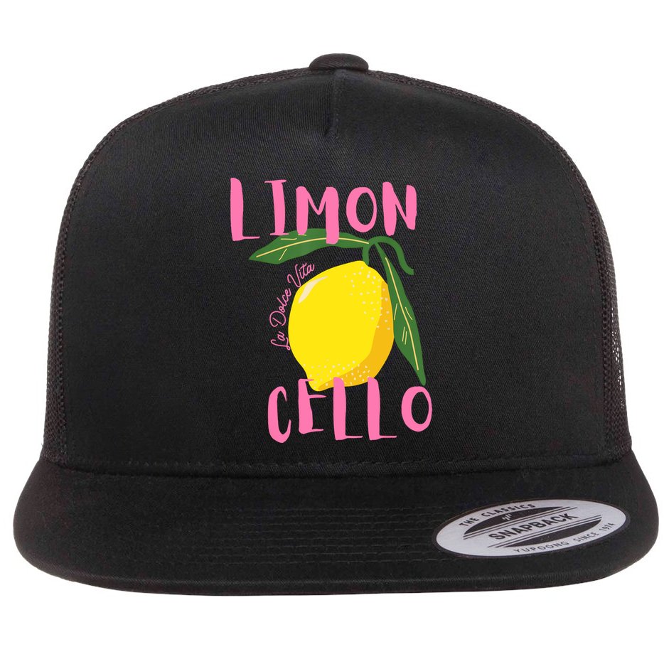 Limoncello La Dolce Vita Italian Lemon  Flat Bill Trucker Hat