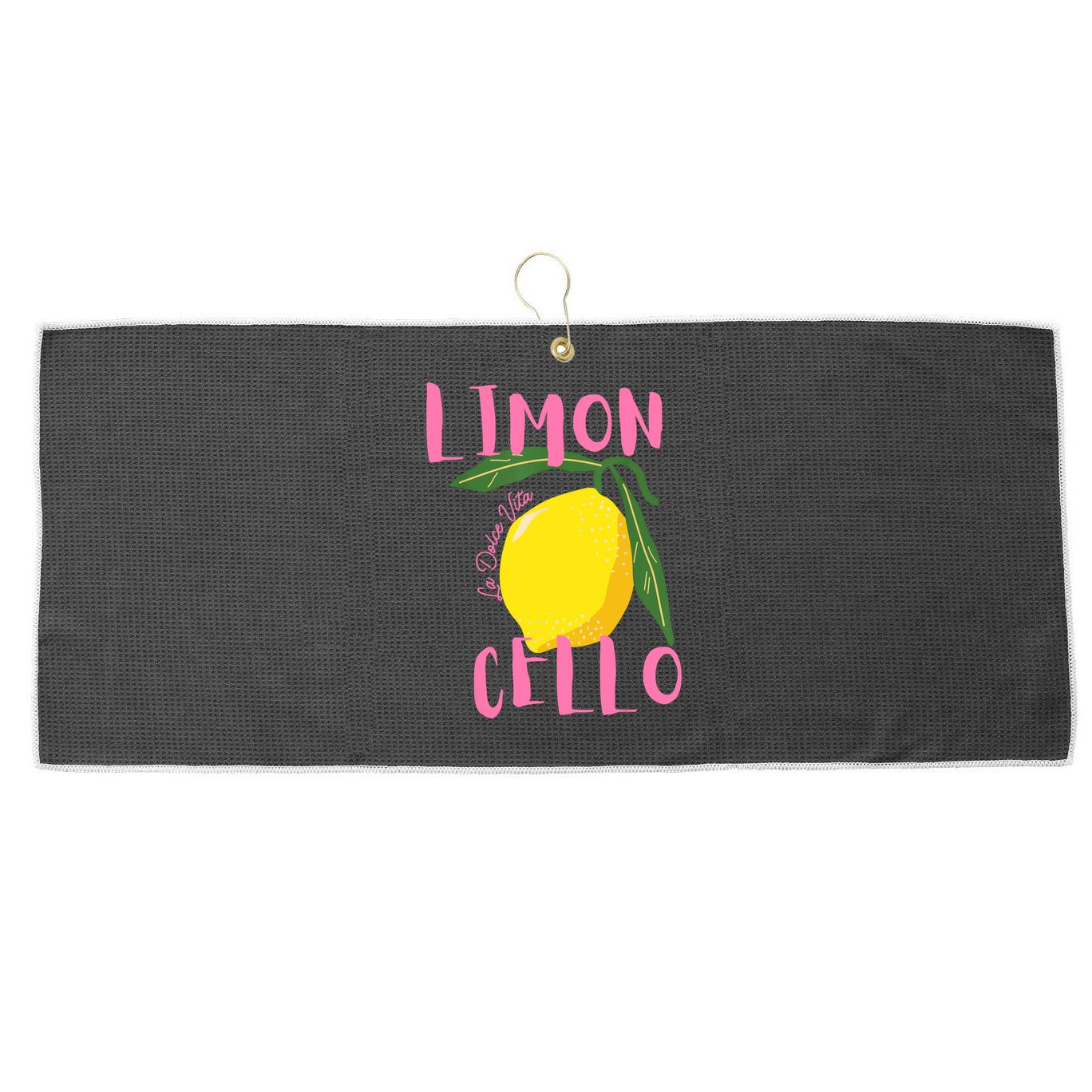 Limoncello La Dolce Vita Italian Lemon  Large Microfiber Waffle Golf Towel