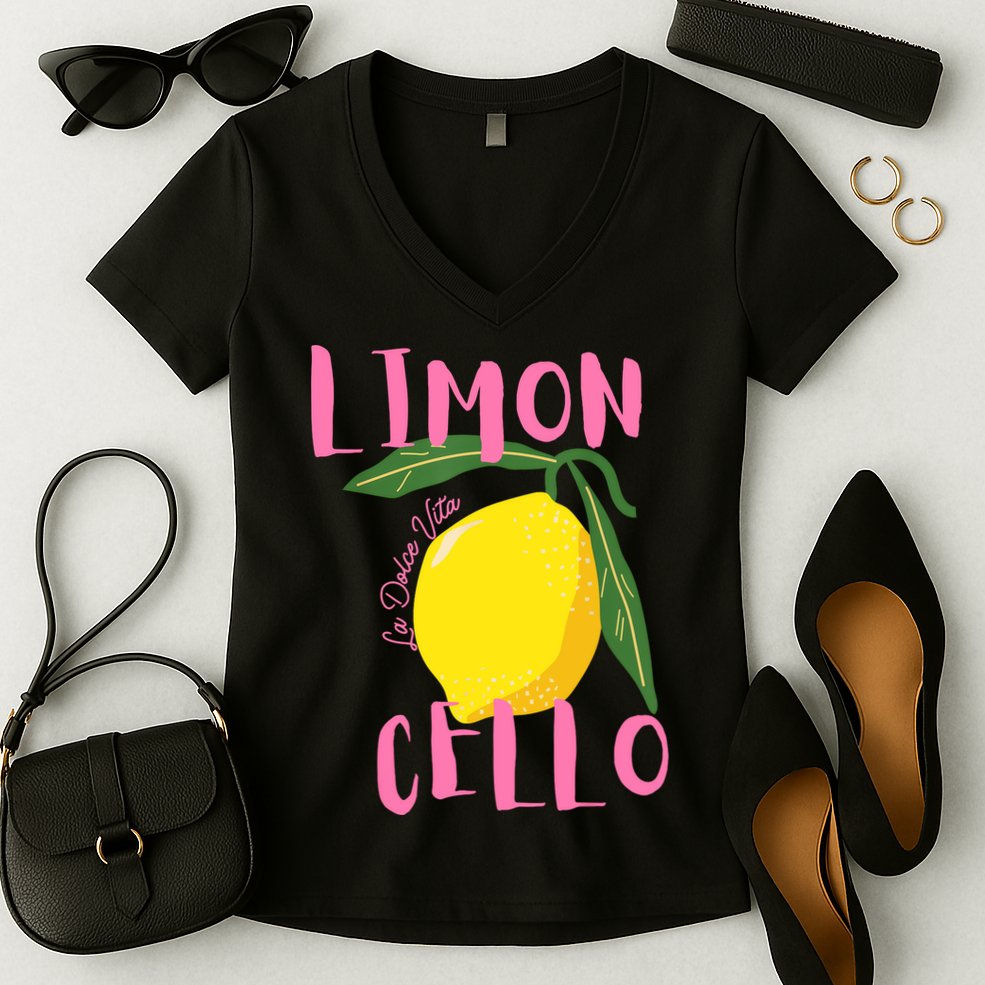 Limoncello La Dolce Vita Italian Lemon  Women's V-Neck T-Shirt
