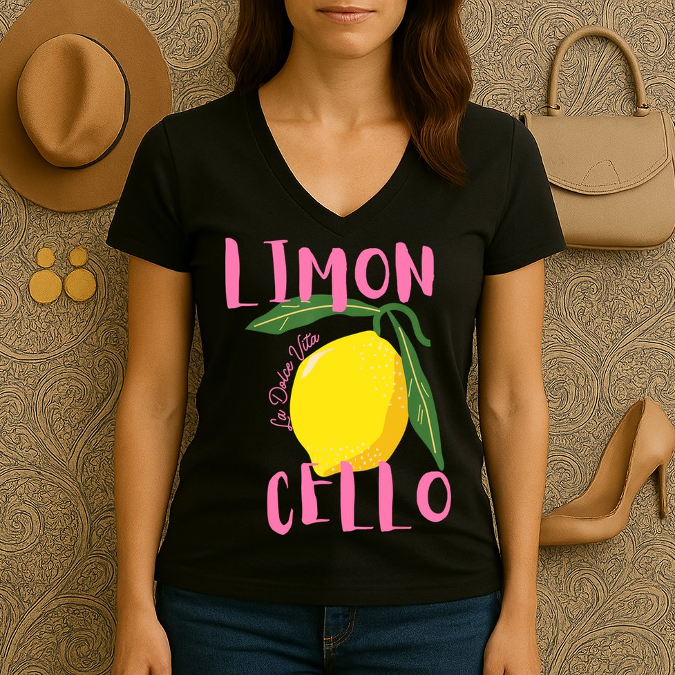Limoncello La Dolce Vita Italian Lemon  Women's V-Neck T-Shirt