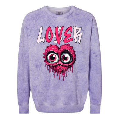 Loser Lover Drip Pink Heart Matching Outfit Colorblast Crewneck Sweatshirt