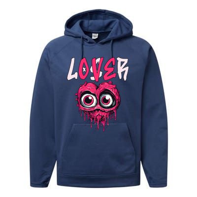 Loser Lover Drip Pink Heart Matching Outfit Performance Fleece Hoodie