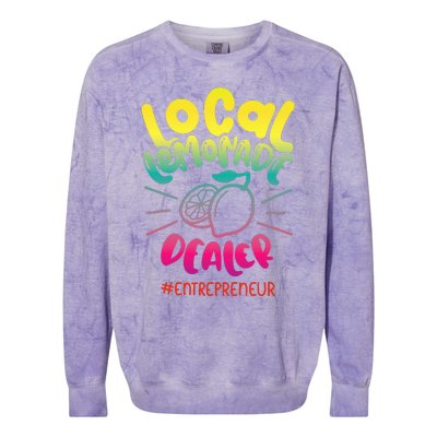 Local Lemonade Dealer Entrepreneur for Lemonade Founder CEO Colorblast Crewneck Sweatshirt