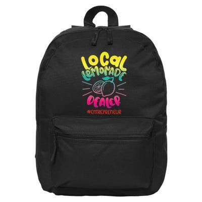 Local Lemonade Dealer Entrepreneur for Lemonade Founder CEO 16 in Basic Backpack