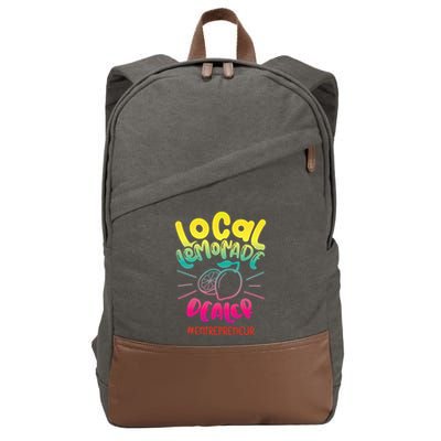 Local Lemonade Dealer Entrepreneur for Lemonade Founder CEO Cotton Canvas Backpack