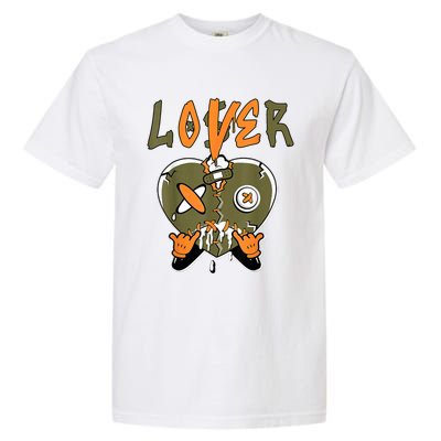 Loser Lover Drip Heart Olive Green 5s Matching Garment-Dyed Heavyweight T-Shirt