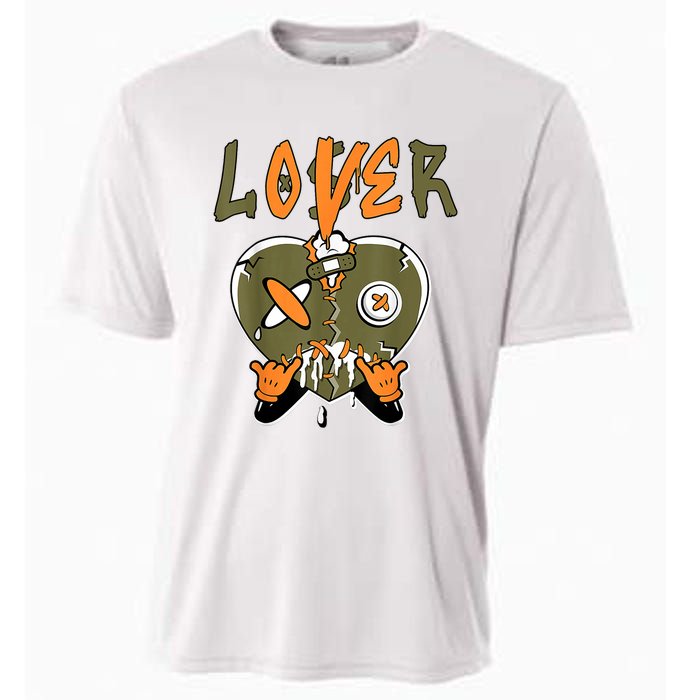 Loser Lover Drip Heart Olive Green 5s Matching Cooling Performance Crew T-Shirt