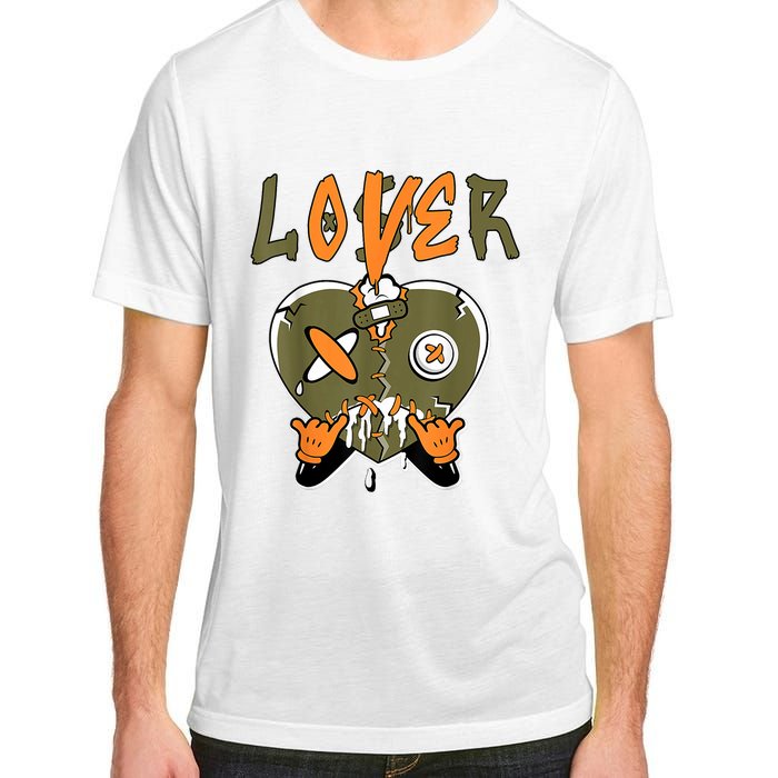 Loser Lover Drip Heart Olive Green 5s Matching Adult ChromaSoft Performance T-Shirt