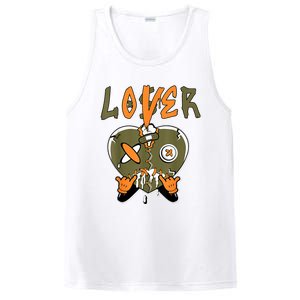 Loser Lover Drip Heart Olive Green 5s Matching PosiCharge Competitor Tank