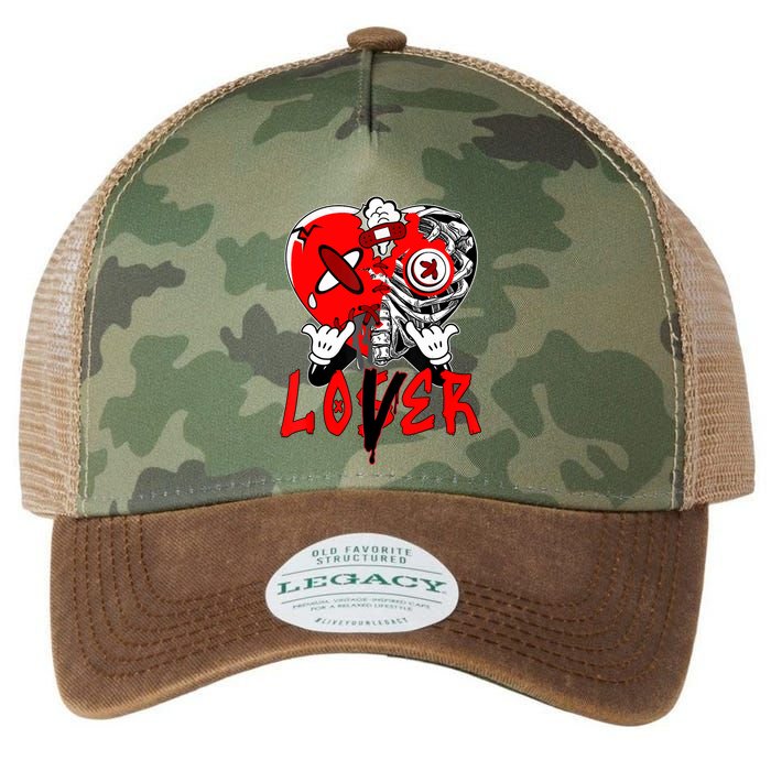 Loser Lover Dripping Heart Laser Red 5s Matching Legacy Tie Dye Trucker Hat