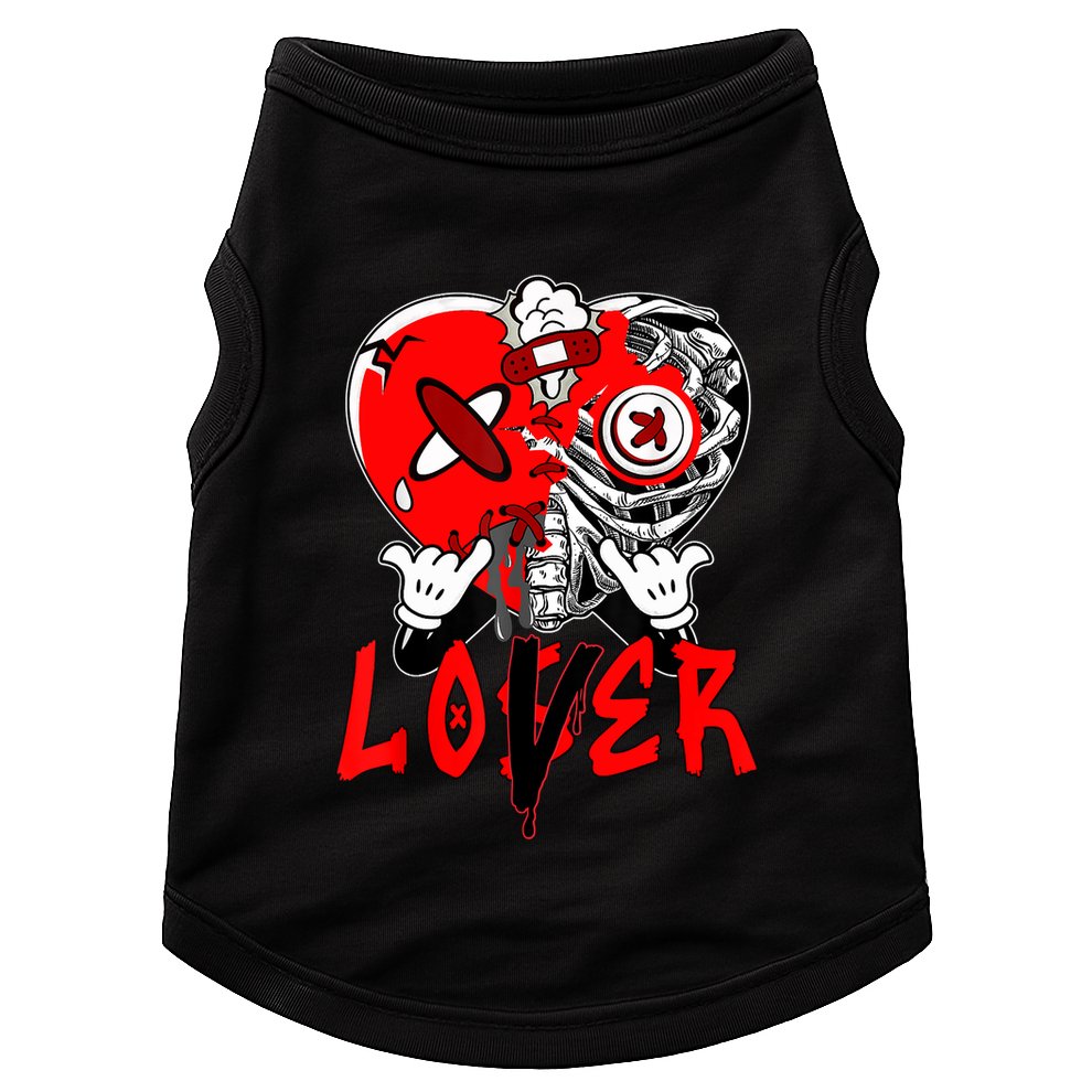 Loser Lover Dripping Heart Laser Red 5s Matching Doggie Tank