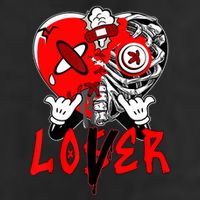 Loser Lover Dripping Heart Laser Red 5s Matching Adult Drive Performance Visor