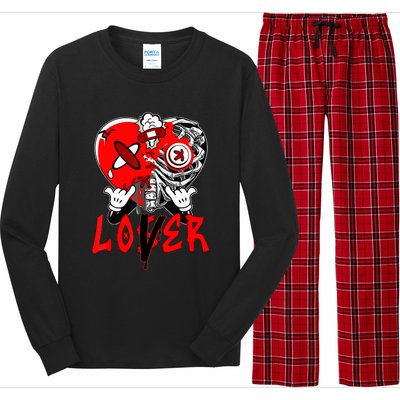 Loser Lover Dripping Heart Laser Red 5s Matching Long Sleeve Pajama Set