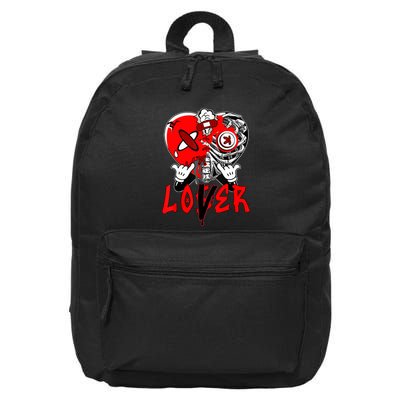 Loser Lover Dripping Heart Laser Red 5s Matching 16 in Basic Backpack
