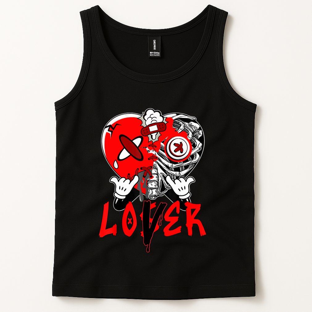 Loser Lover Dripping Heart Laser Red 5s Matching Tank Top