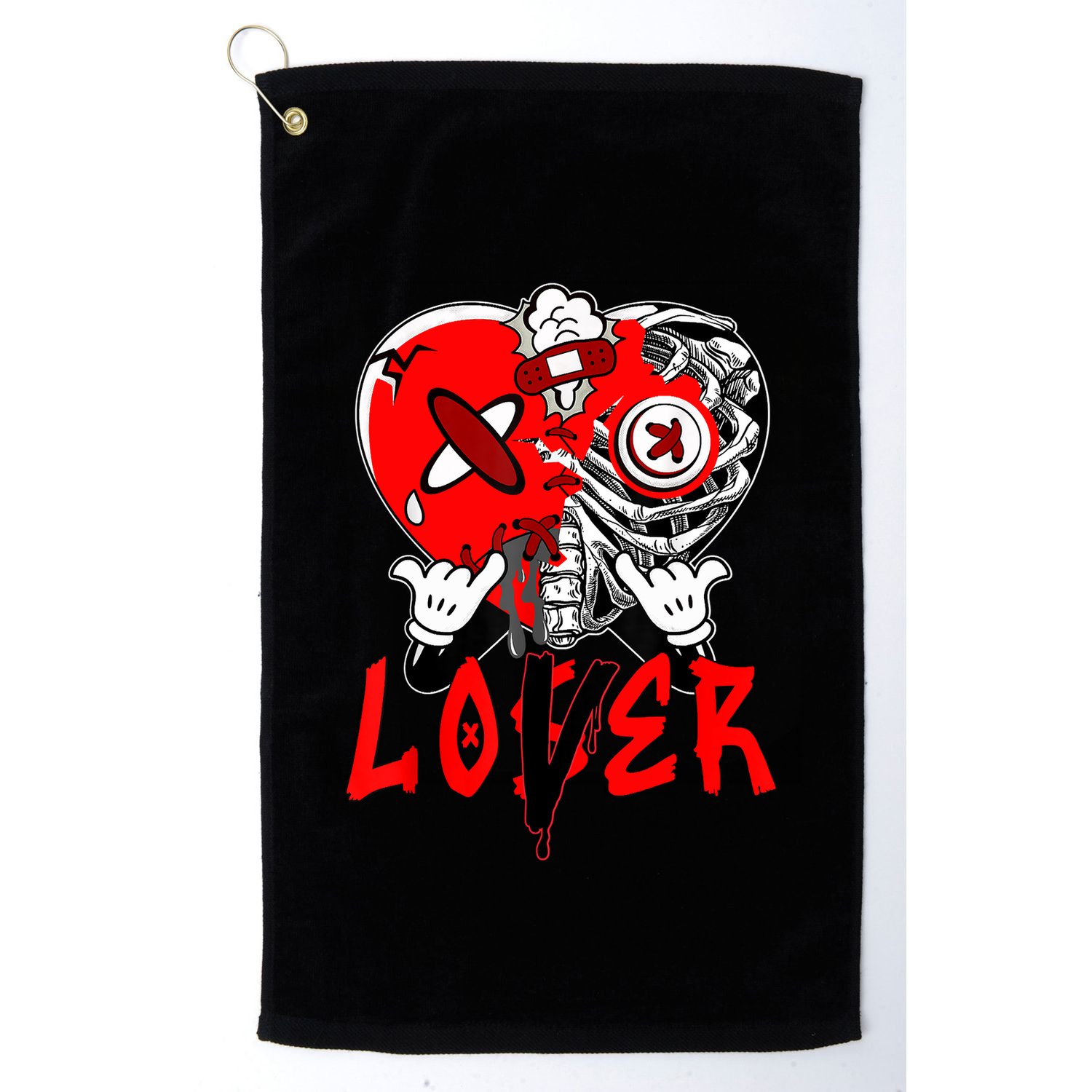 Loser Lover Dripping Heart Laser Red 5s Matching Golf Towel