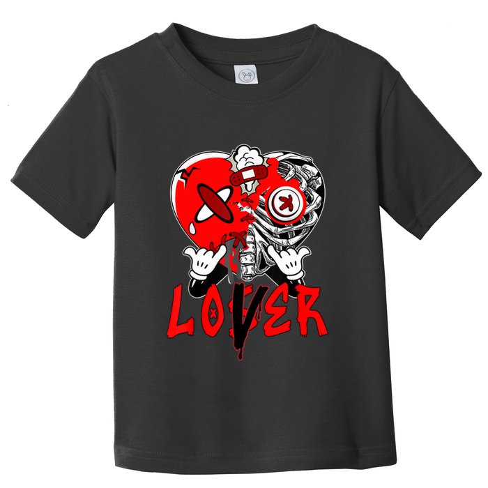 Loser Lover Dripping Heart Laser Red 5s Matching Toddler T-Shirt