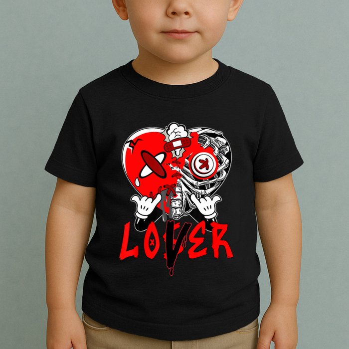 Loser Lover Dripping Heart Laser Red 5s Matching Toddler T-Shirt