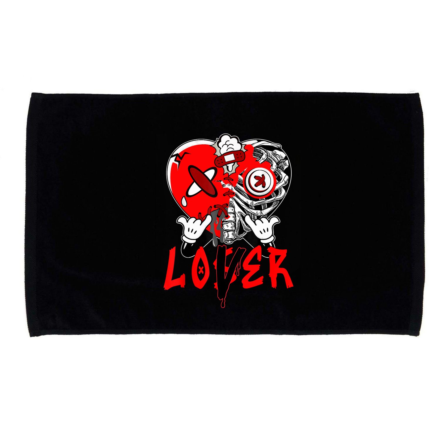 Loser Lover Dripping Heart Laser Red 5s Matching Microfiber Hand Towel