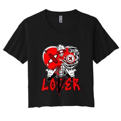 Loser Lover Dripping Heart Laser Red 5s Matching Crop Top
