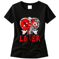 Loser Lover Dripping Heart Laser Red 5s Matching Womens T-Shirt