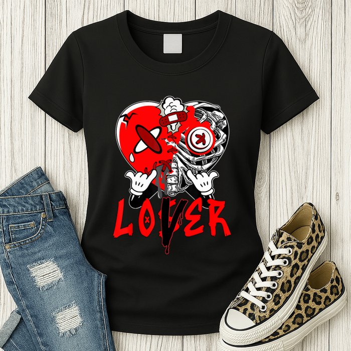 Loser Lover Dripping Heart Laser Red 5s Matching Womens T-Shirt