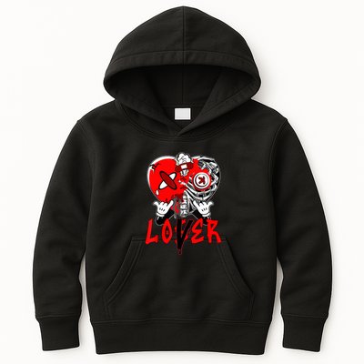 Loser Lover Dripping Heart Laser Red 5s Matching Kids Hoodie